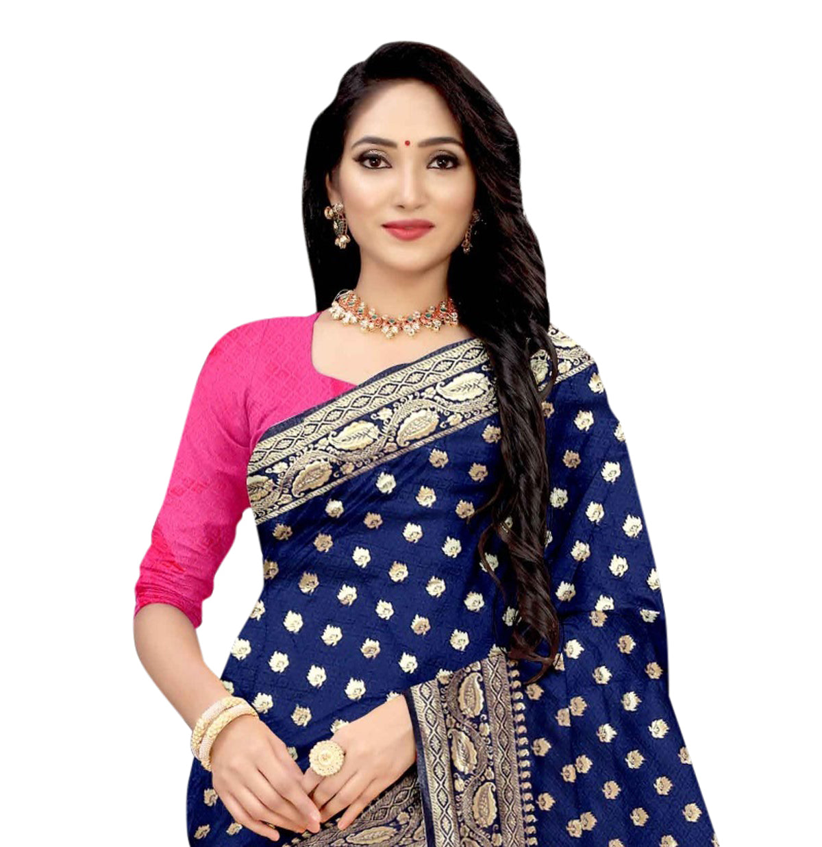 Banarasi Jacquard Saree With Blouse