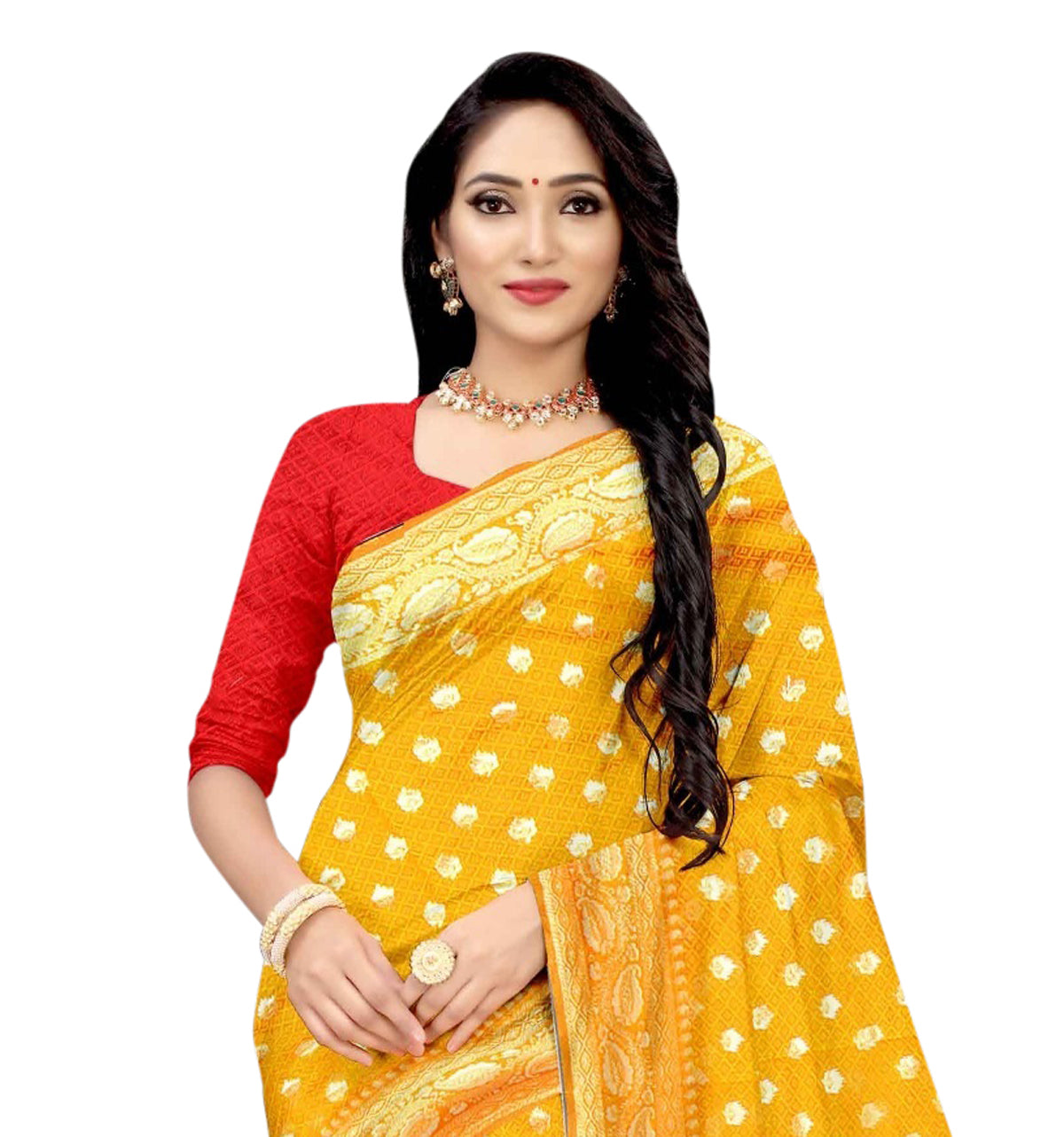 Banarasi Jacquard Saree With Blouse