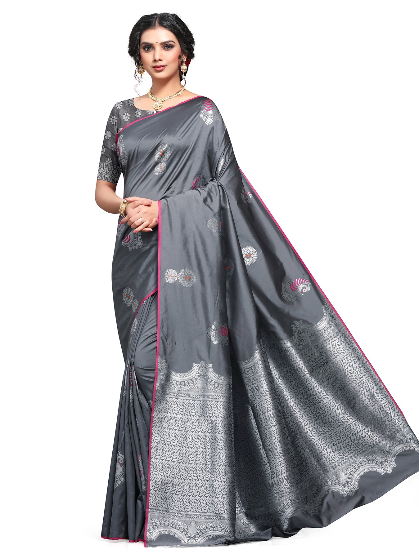 Banarasi Jacquard Saree With Blouse