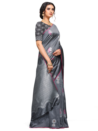 Banarasi Jacquard Saree With Blouse