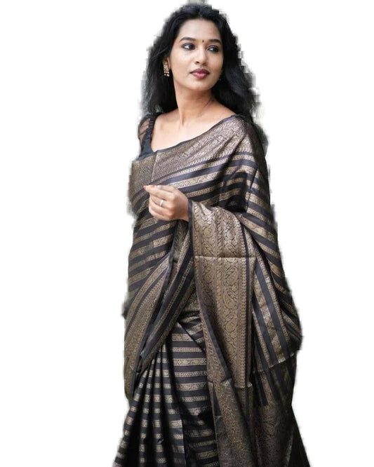 Banarasi Jacquard Saree With Blouse