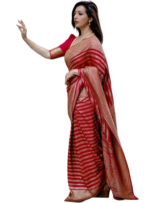 Banarasi Jacquard Saree With Blouse