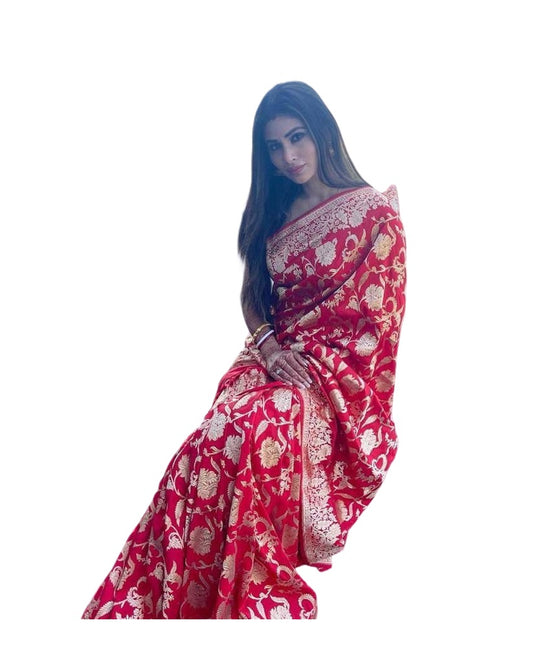 Banarasi Jacquard Saree With Blouse