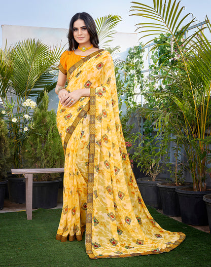 Supikart Elegant Georgette Saree with Blouse Piece (Copy)