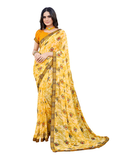 Supikart Elegant Georgette Saree with Blouse Piece (Copy)