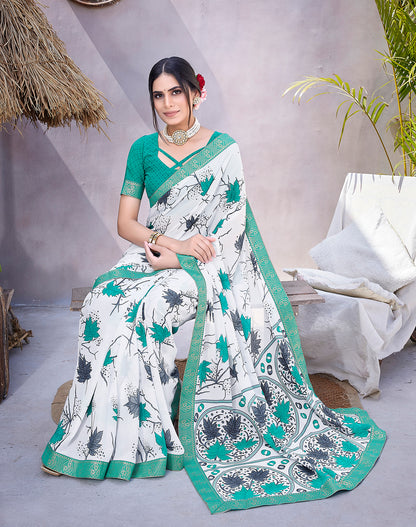 Supikart Elegant Georgette Saree with Blouse Piece