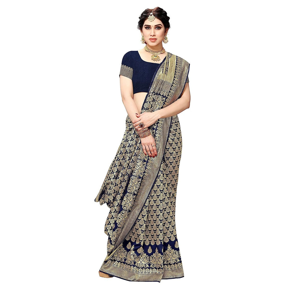 Banarasi Jacquard Saree With Blouse