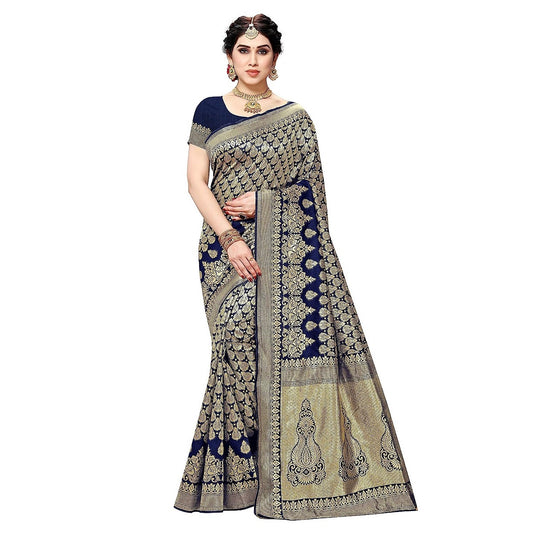 Banarasi Jacquard Saree With Blouse