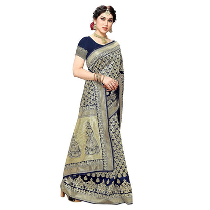 Banarasi Jacquard Saree With Blouse