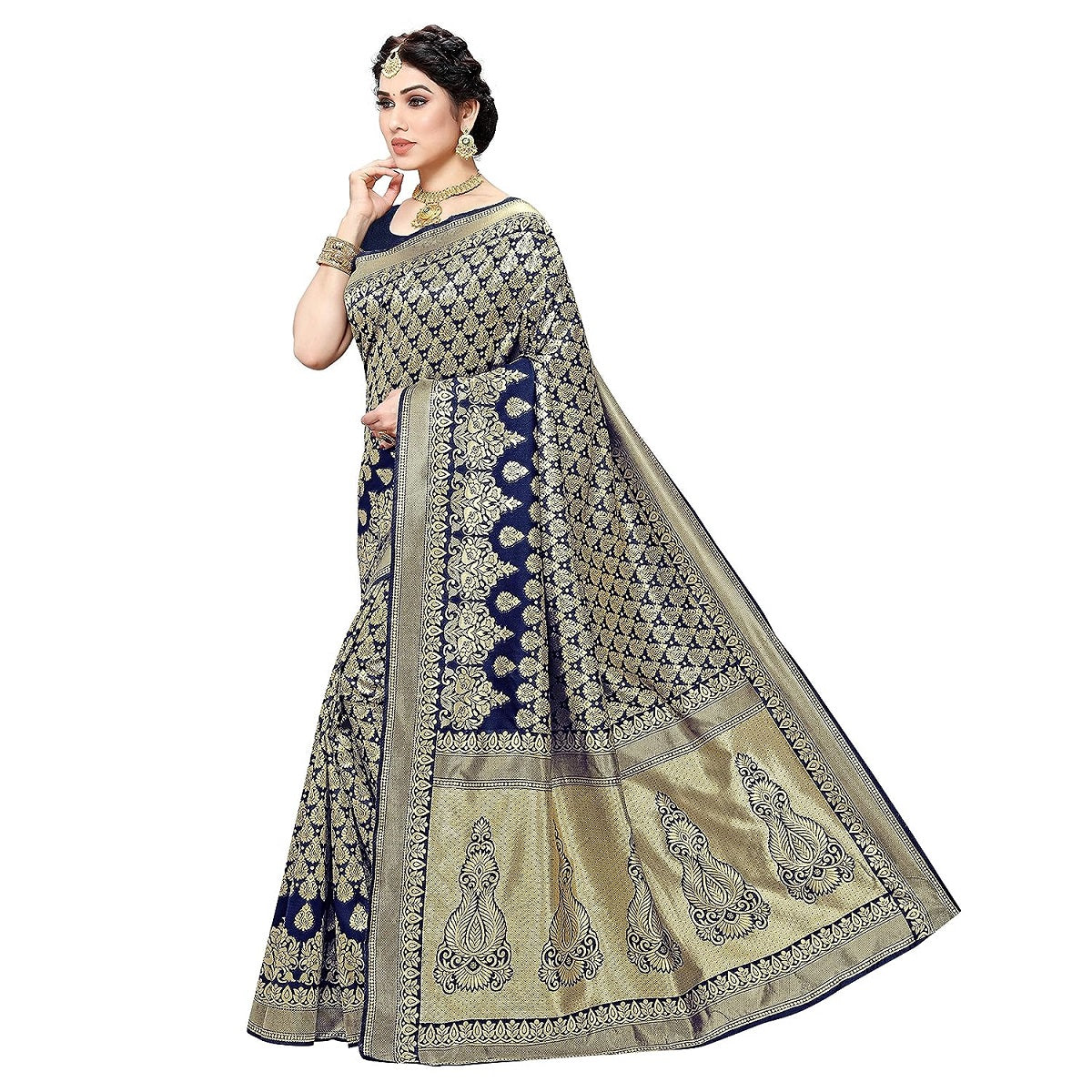 Banarasi Jacquard Saree With Blouse