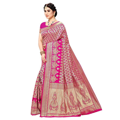 Banarasi Jacquard Saree With Blouse