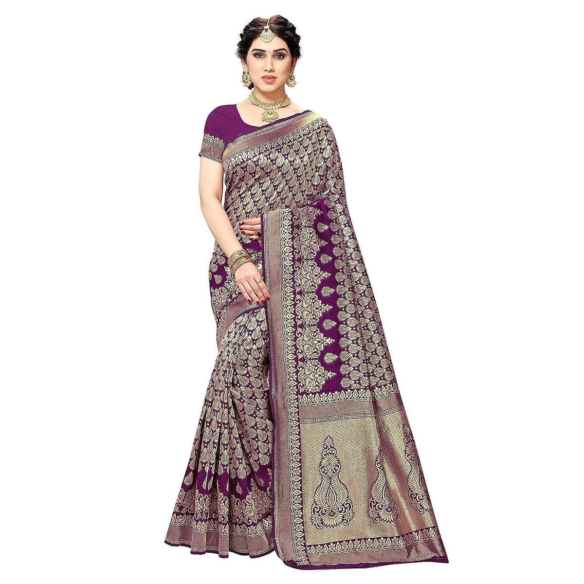 Banarasi Jacquard Saree With Blouse