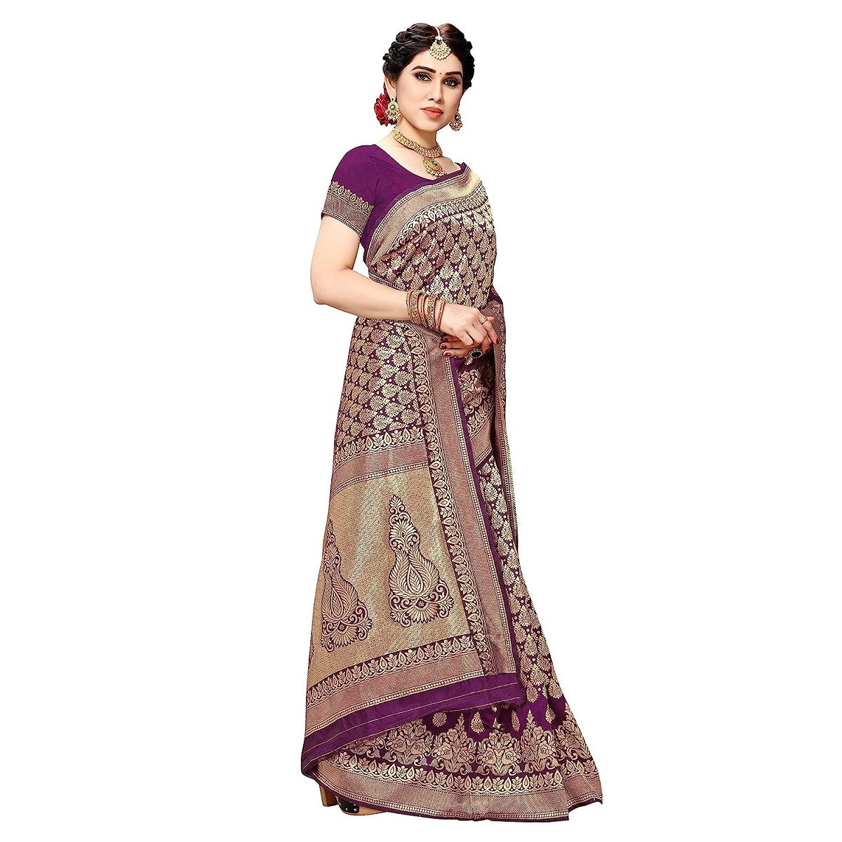 Banarasi Jacquard Saree With Blouse