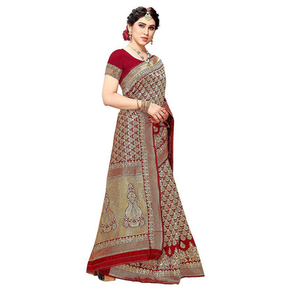 Banarasi Jacquard Saree With Blouse