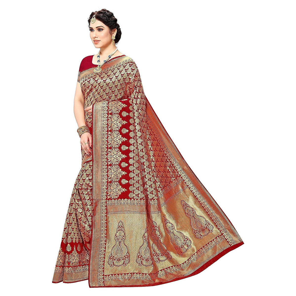 Banarasi Jacquard Saree With Blouse