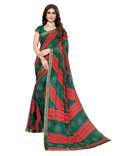 Supikart Elegant Georgette Saree with Blouse Piece