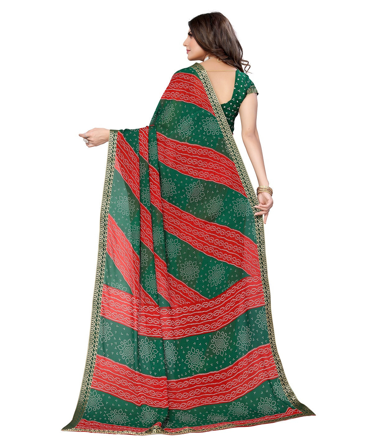 Supikart Elegant Georgette Saree with Blouse Piece