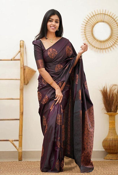 Banarasi Jacquard Saree With Blouse