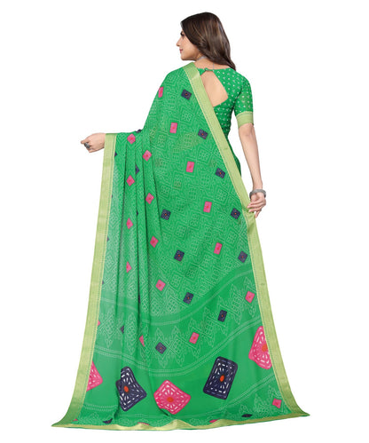 Supikart Elegant Georgette Saree with Blouse Piece