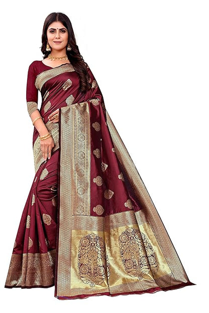 Banarasi Jacquard Saree With Blouse