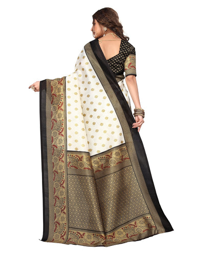 Supikart Printed Art Silk Saree with Blouse