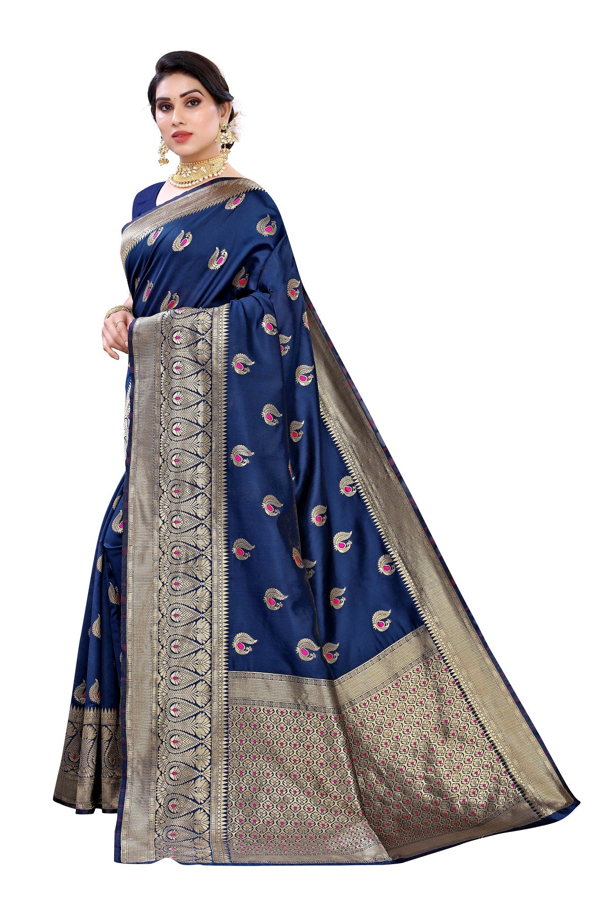 Banarasi Jacquard Saree With Blouse