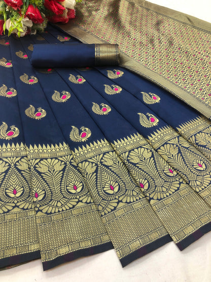 Banarasi Jacquard Saree With Blouse