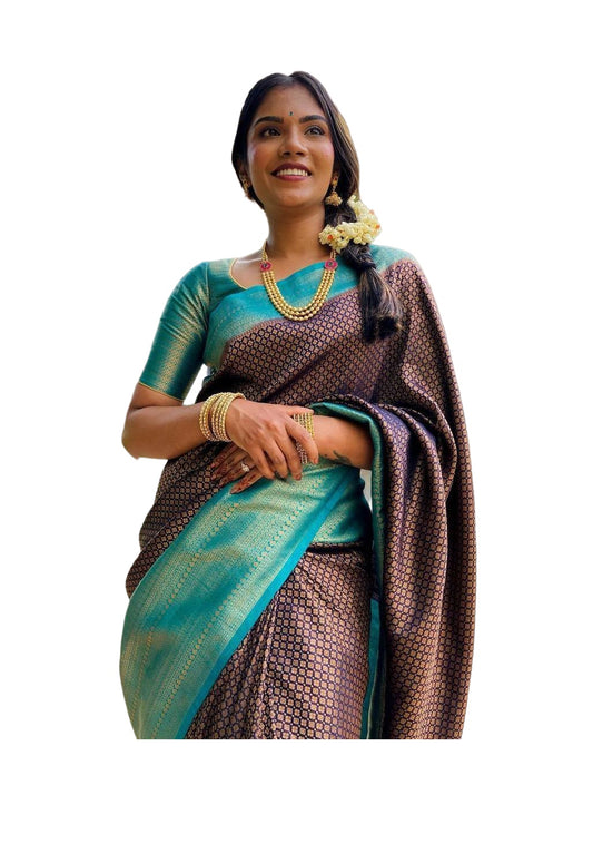 Banarasi Jacquard Saree With Blouse