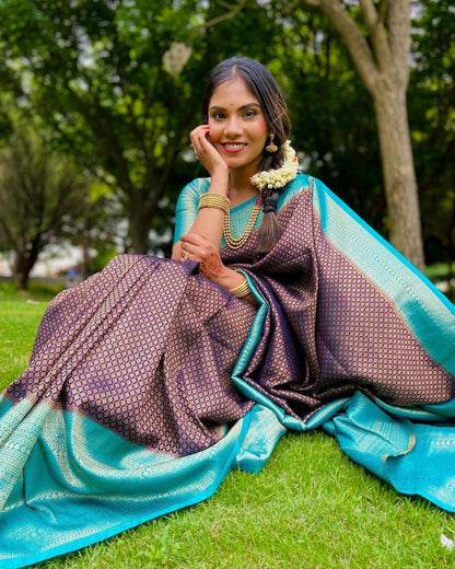 Banarasi Jacquard Saree With Blouse