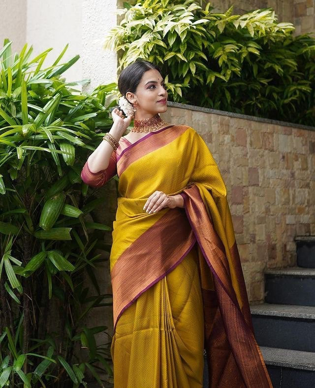 Banarasi Jacquard Saree With Blouse