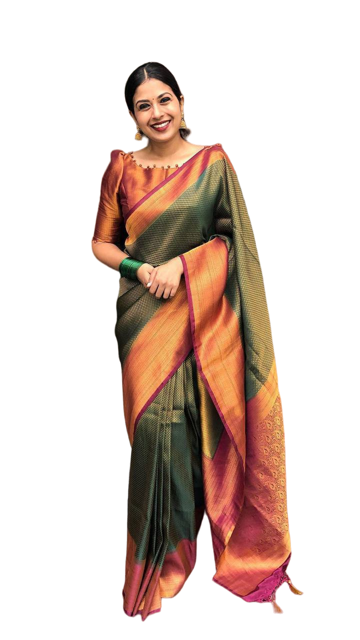 Banarasi Jacquard Saree With Blouse