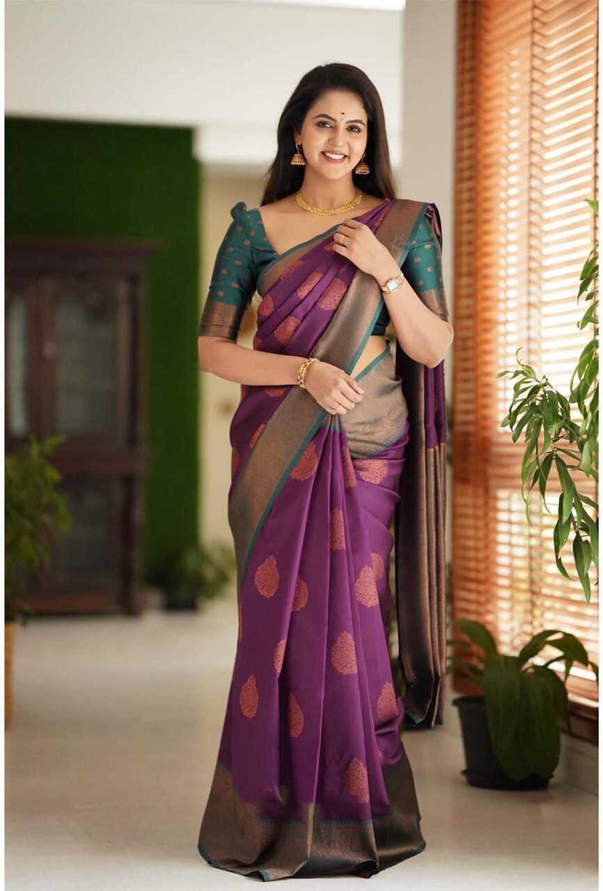 Banarasi Jacquard Saree With Blouse