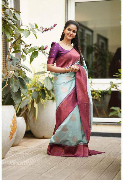 Banarasi Jacquard Saree With Blouse