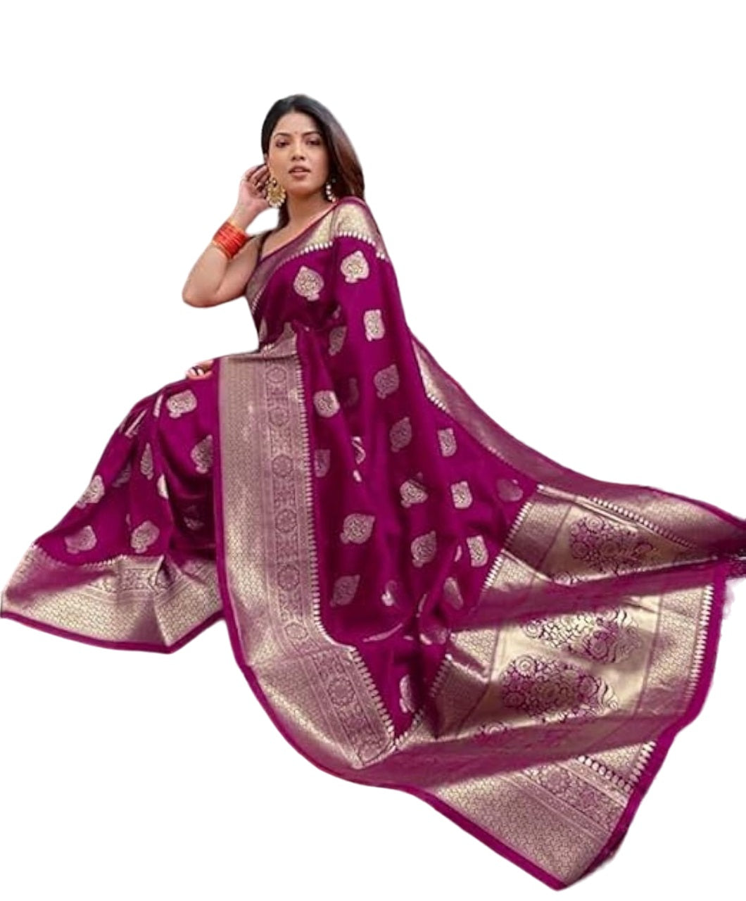 Banarasi Jacquard Saree With Blouse