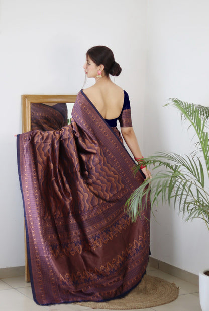 Banarasi Jacquard Saree With Blouse