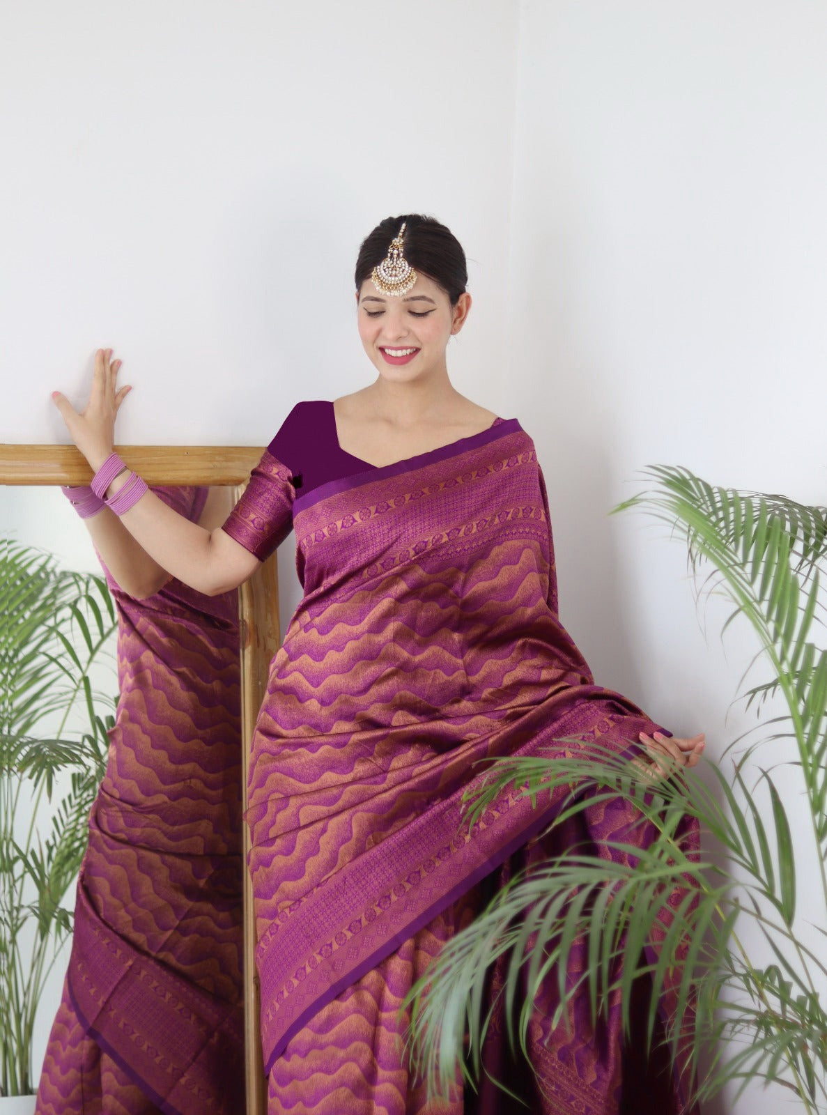 Banarasi Jacquard Saree With Blouse