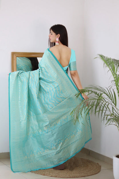 Banarasi Jacquard Saree With Blouse