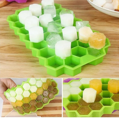 0998  Silicone Ice Cube Trays 32 Cavity Per Ice Tray Multi Color