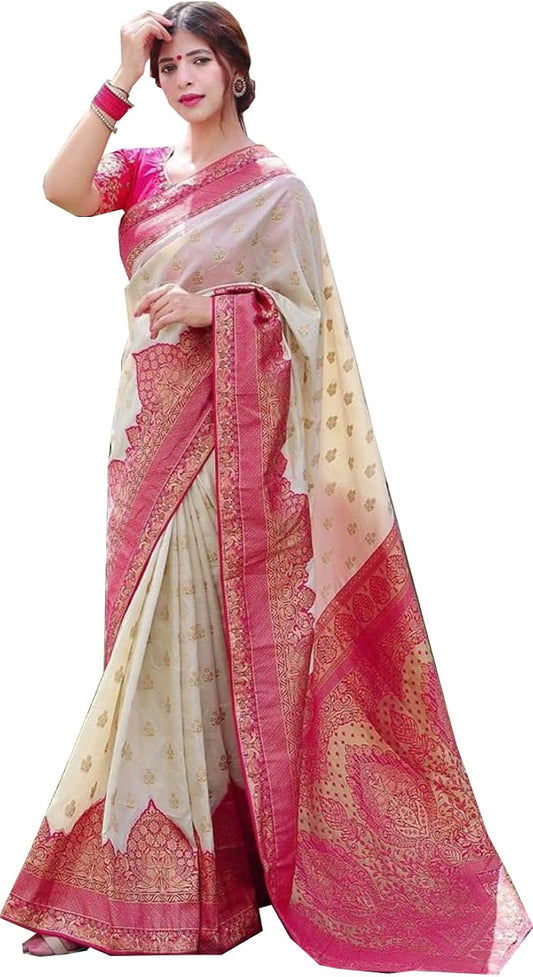 Banarasi Jacquard Saree With Blouse