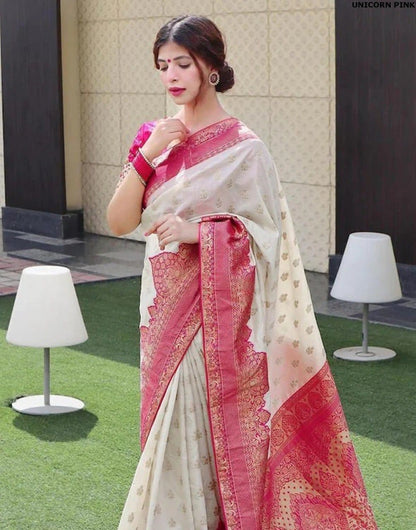 Banarasi Jacquard Saree With Blouse