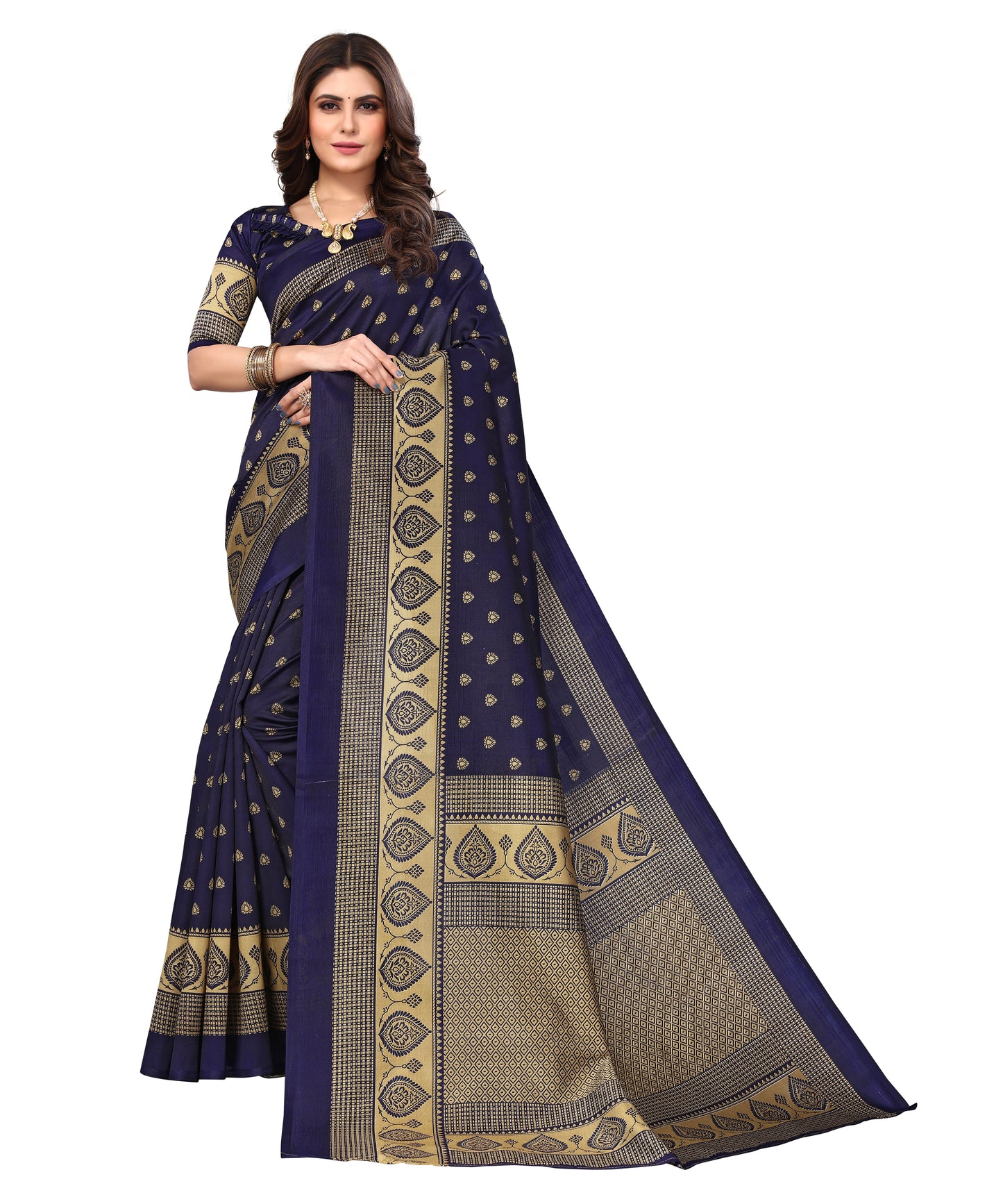 Supikart Printed Litchi Art Silk Saree – Elegant Traditional Wear