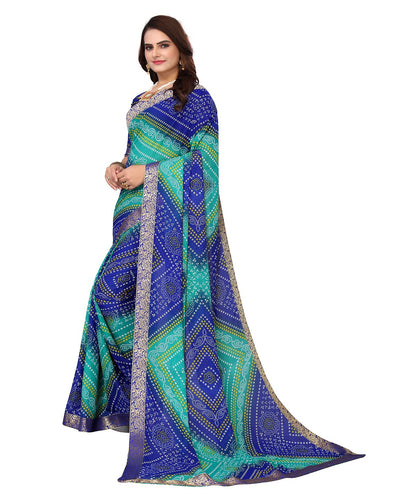 Supikart Elegant Georgette Saree with Blouse Piece