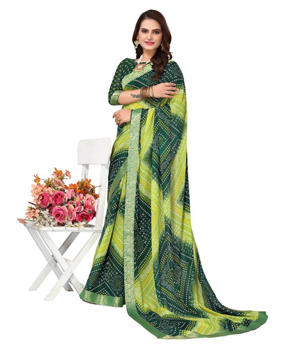 Supikart Elegant Georgette Saree with Blouse Piece