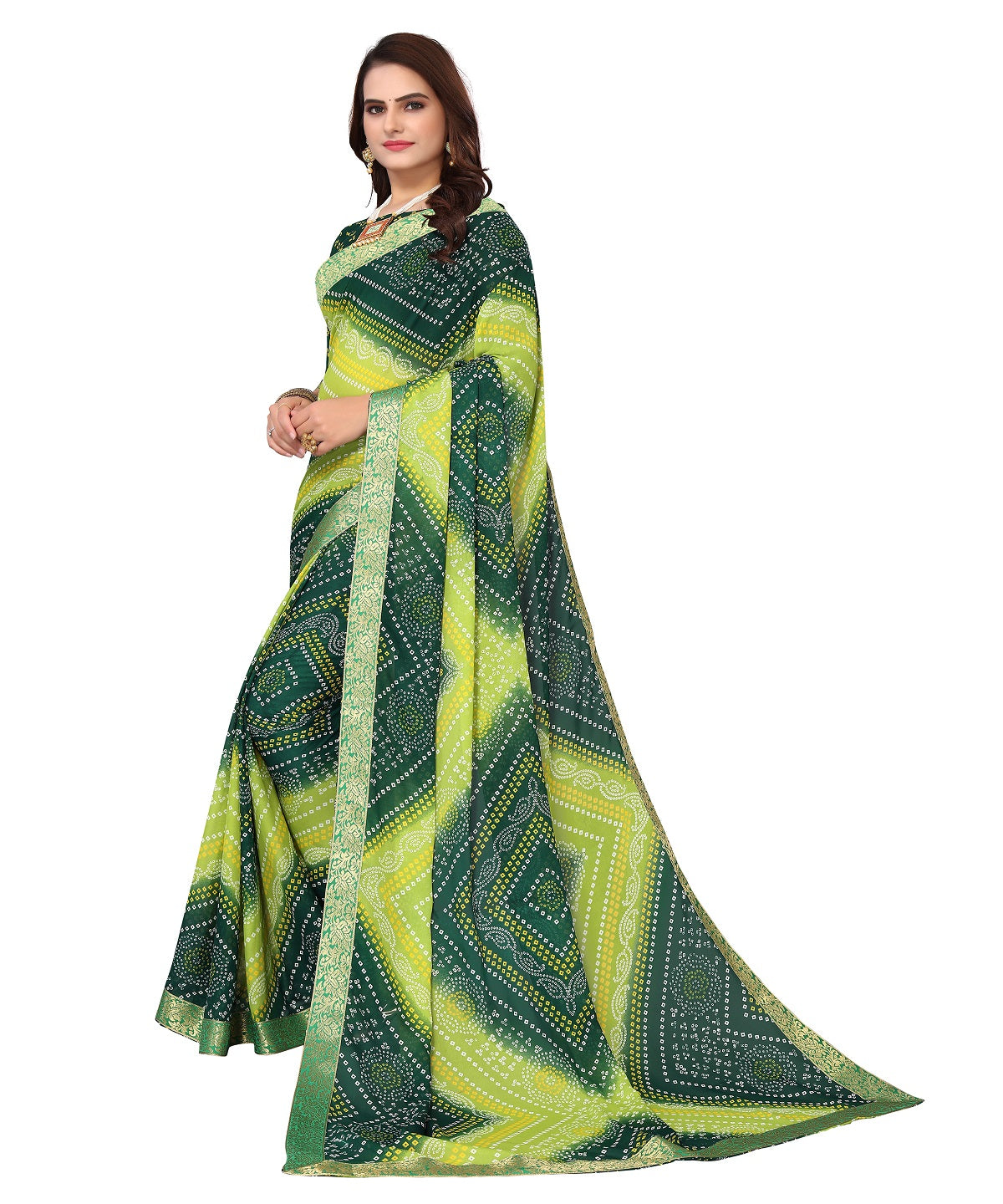 Supikart Elegant Georgette Saree with Blouse Piece